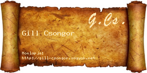 Gill Csongor névjegykártya
